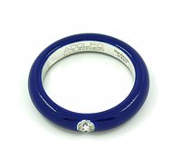 Anello Adolfo Courrier Donna JEANS in Oro bianco Diamante 0.11 Ct P1J04 - P1J04